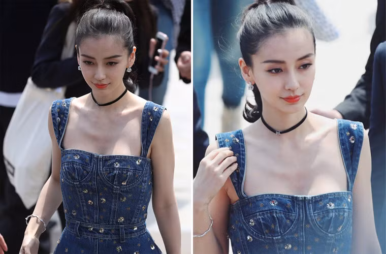 Sau 3 tháng sinh con, tháng 4/2017, Angelababy đã quay trở lại với công việc. Không những thế cô còn làm việc với tần suất dầy đặc nào đóng phim, tham gia show truyền hình thực tế, dự sự kiện. Chính vì thế mà Angelababy ngày càng gầy mòn. Ảnh: Pinterest