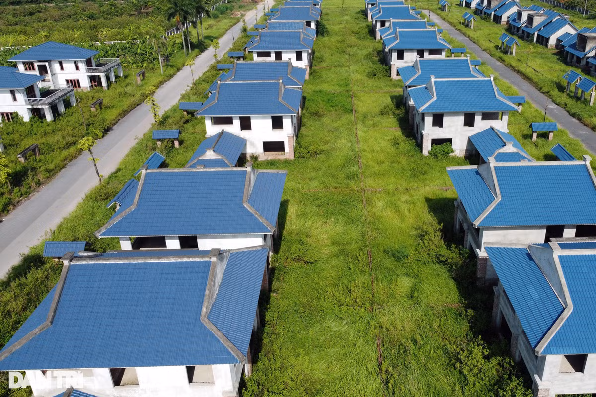 Dự án này triển khai từ năm 2004 và hiện hàng trăm căn biệt thự đã xây xong phần thô nhưng bỏ hoang nhiều năm nay.