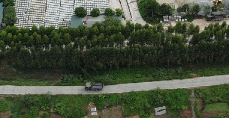 Một người dân xã Bồng Lai cho biết: “Các xe tải chở cát, gạch và xe bồn bê tông liên tục chạy rầm rầm từ sáng đến đêm. Chúng tôi rất bức xúc bởi đường đê này là làm bằng bê tông, chính quyền đã cắm biển hạn chế trọng tải nhưng các xe vẫn ngang nhiên đi lại như trốn không người gây hư hỏng đường”.