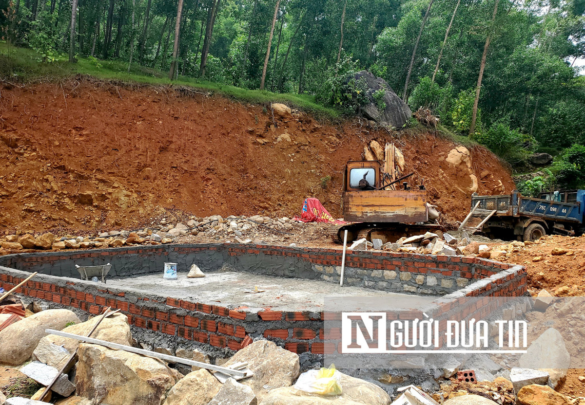 Trong quá trình làm thủ tục cần thời gian dài nên ông Bình tiến hành xây dựng dần để khi được cấp phép thì tiến hành khai thác... (Ảnh: Người đưa tin).