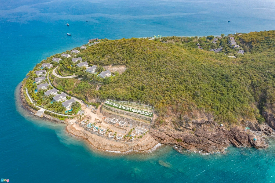 Được biết, khu du lịch Meperle Hòn Tằm Resort (đảo Hòn Tằm, phường Vĩnh Nguyên, Nha Trang) do Công ty CP Hòn Tằm Biển Nha Trang làm chủ đầu tư. (Ảnh: Zing).