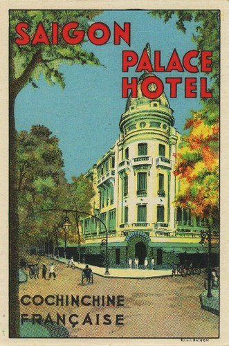 Một mẫu nhãn hành lý khác của khách sạn Saigon Palace.