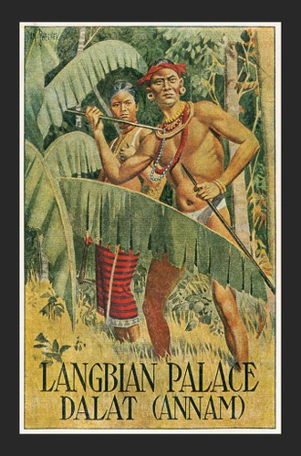 Một mẫu nhãn hành lý khác của khách sạn Langbian Palace.