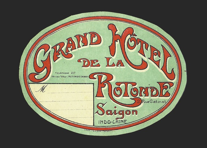Một mẫu nhãn hành lý khác của khách sạn Grand xưa.