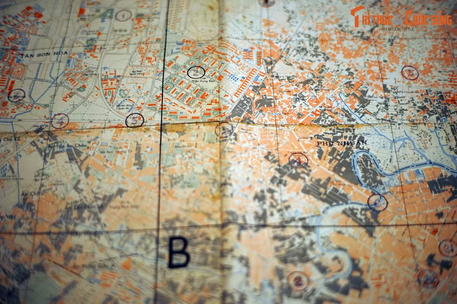 Bản đồ phía Bắc Sài Gòn, Quân đoàn 1 sử dụng khi tiến công tiêu diệt Sư đoàn 5 quân đội Sài Gòn, từ ngày 26-30/4/1975.