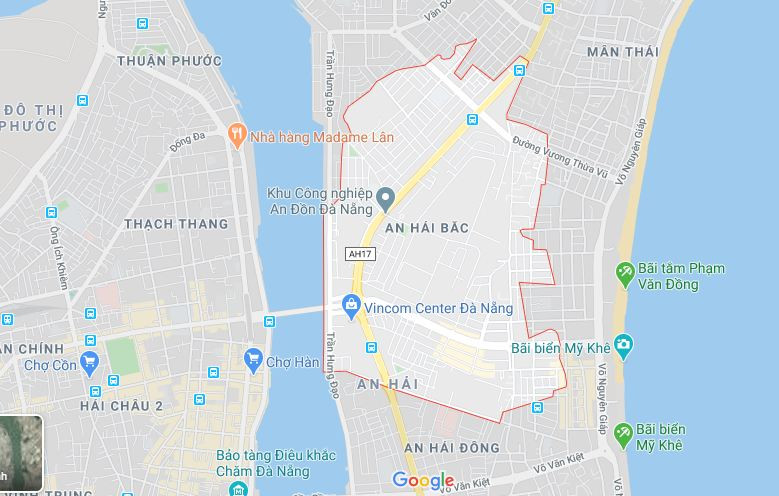 Khu vực nơi xảy ra vụ tin đồn giết người chôn xác. Ảnh: Google Maps. Xem thêm video: Đà Nẵng điều tra vụ giết người rồi chôn xác nhiều lần. Nguồn: VTC 14.
