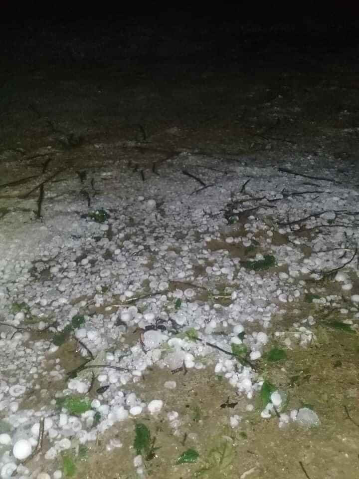 Có nơi hạt đá to như ngón chân cái. Ảnh: VOV.