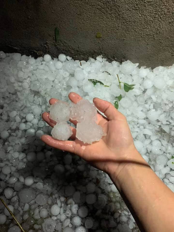 Phần lớn các cục đá có kích thước bằng một quả bóng bàn, nhiều khác cục đá có kích thước to gần bằng quả trứng gà.