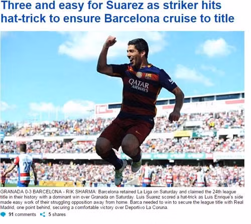 Suarez duoc tung ho trong ngay Barca vo dich La Liga-Hinh-3
