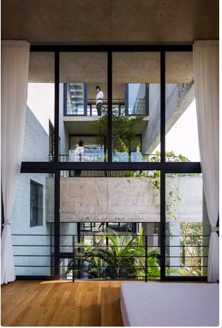 Phòng ngủ ở tầng 2 cũng có tầm nhìn tương tự.