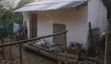 Ngôi nhà nhỏ của ông Bình giữa rừng thiêng.