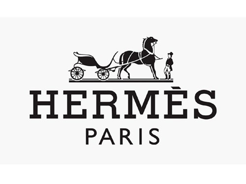 Hermes: Logo của Hermes miêu tả hình một cỗ xe ngựa phong cách quý tộc Pháp thời xưa, và người đàn ông đứng trước con ngựa kéo tạo nên vẻ đẹp hết sức sang trọng và thanh tao. Ngoài ra, thông điệp "ngầm" mà hãng thời trang này muốn gửi đến thế giới thông qua logo là: "Chúng tôi sẽ trường tồn mãi theo thời gian".