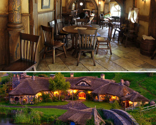 Quán rượu The Green Dragon ở Hobbiton (New Zealand) là một địa điểm lý tưởng cho những buổi gặp mặt, ăn uống.