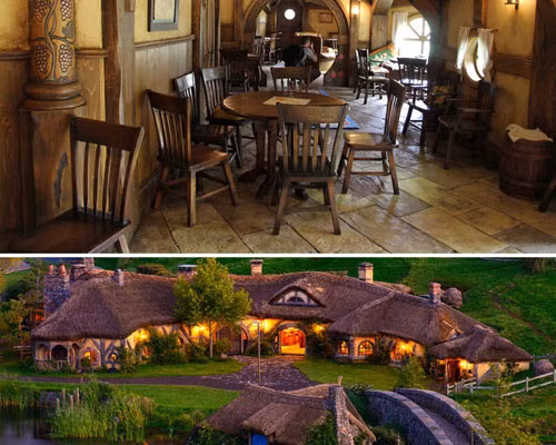 Quán rượu The Green Dragon ở Hobbiton (New Zealand) là một địa điểm lý tưởng cho những buổi gặp mặt, ăn uống.