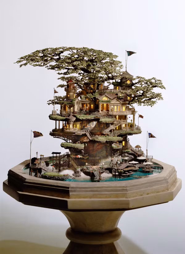 Nghệ nhân người Nhật Bản chia sẻ rằng những công trình bonsai này tượng trưng cho sự đồng điệu về tâm hồn giữa con người và thiên nhiên.