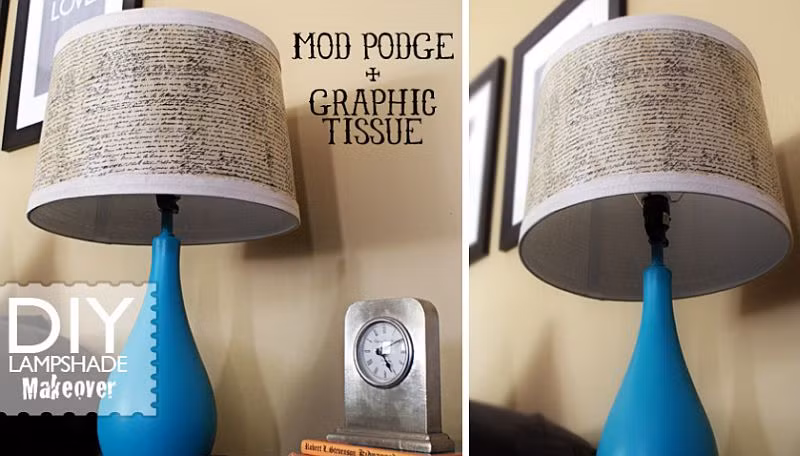  Trang trí đèn ngủ với lớp giấy đặc biệt.