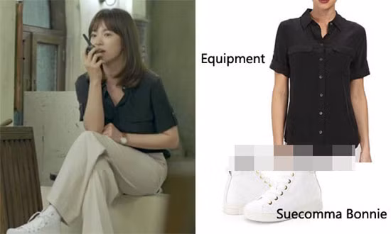 Trong phim, Song Hye Kyo cũng đeo một đôi sneaker trắng độn đế khác của hãng Suecomma Bonnie, giá khoảng 3,4 triệu đồng. Mẫu này cũng đang được nhiều người hâm mộ lùng mua.