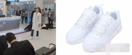 Đôi giày trắng hiệu Rapido của nữ bác sĩ đeo có giá khoảng 1,8 triệu đồng.