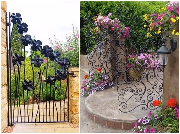 Khóm hoa xinh xắn hai bên cổng vừa tăng tính thẩm mỹ, vừa khiến các vị khách ấn tượng ngay cái nhìn đầu tiên.