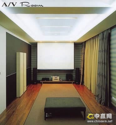 Phòng chiếu phim chiếm diện tích khiêm tốn trong căn hộ.