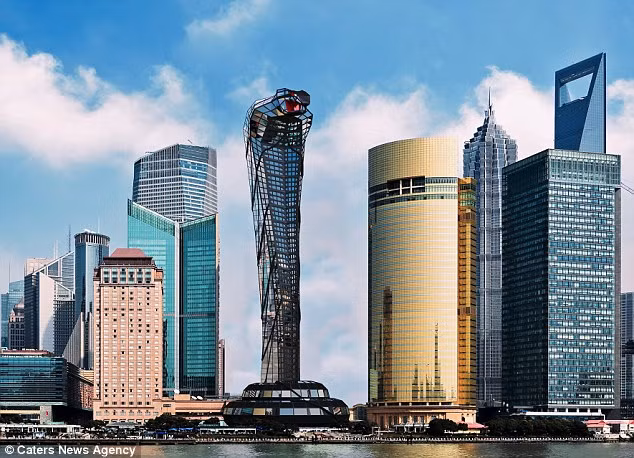 Công trình này được đặt tên là tháp rắn châu Á (Asian Cobra Tower).