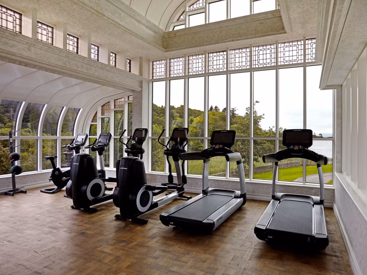 Spa cũng có phòng tập thể dục riêng của mình với các cửa sổ từ sàn đến trần nhà và rất nhiều thiết bị tập thể dục. Khách hàng có tể yêu cầu người huấn luyện viên cá nhân nếu muốn.