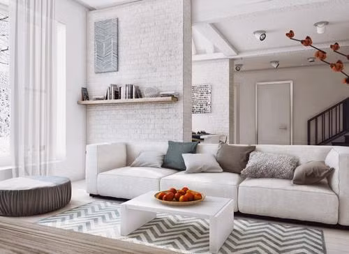 Những đường nét kẻ chữ V là những họa tiết trang trí nhà đầy cá tính và sinh động.