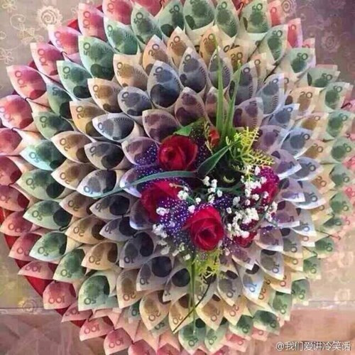 Những bó hoa tiền giấy được coi là món quà Valentine 2016 gây sốt tại Trung Quốc, Hàn Quốc và các nước khác.