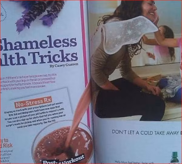 Hai mặt báo quảng cáo xếp cạnh nhau gây hiểu nhầm.