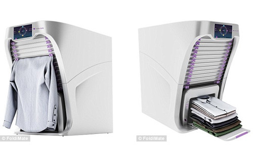 Chiếc máy gấp quần áo cho ra sản phẩm gọn gàng, ngay ngắn chỉ trong chưa đầy 1 phút.