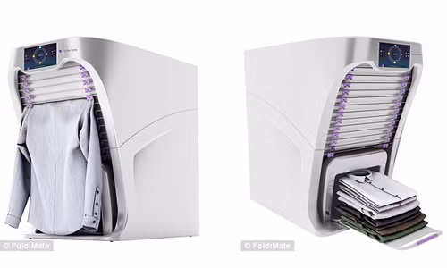 Chiếc máy gấp quần áo cho ra sản phẩm gọn gàng, ngay ngắn chỉ trong chưa đầy 1 phút.