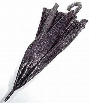 Chiếc ô da cá sấu – 50.000 USD: Đây là chiếc ô da cá sấu của thương hiệu thời trang nam sang trọng của Ý Billionaire Couture. Chiếc ô đặc biệt này được làm bằng da cá sấu màu đen, có khả năng chống thấm nước cực tốt.