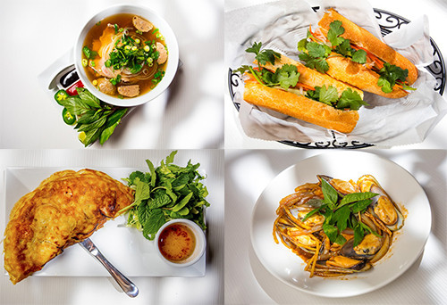 Các món ăn Việt Nam hấp dẫn tại Basilic Vietnamese Grill. Dù thực đơn nhà hàng rất phong phú nhưng phở - món ăn biểu tượng cho ẩm thực Việt Nam, vẫn lôi cuốn các thực khách.