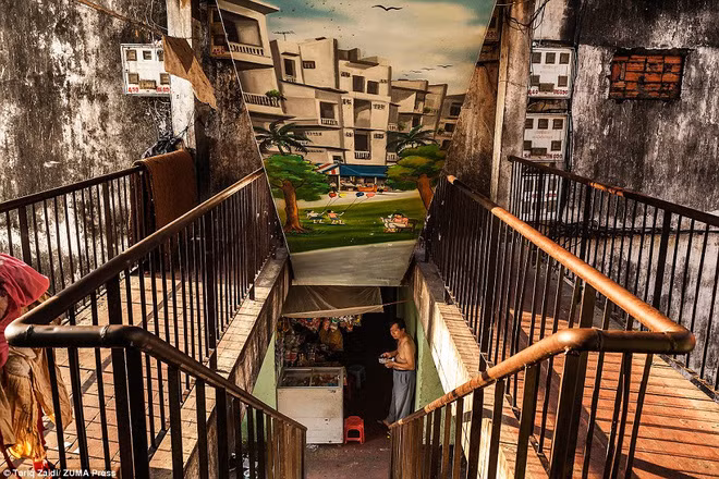 Các tổ chức phi chính phủ (NGO) đã kêu gọi các nghệ sĩ tới để vẽ tranh tường lên cầu thang khu nhà, tổ chức các lớp học miễn phí cho trẻ em.