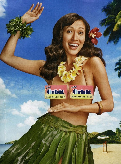 Quảng cáo bá đạo cho loại kẹo cao su vị dưa của nhãn hiệu Orbis.