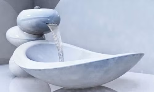 Thiết kế độc đáo chiếc bồn rửa mang đến cảm giác sang chảnh, lạ mắt.