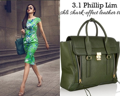 Nữ diễn viên Bỗng dưng muốn khóc diện chiếc túi Phillip Lim có giá khoảng 20 triệu đồng.