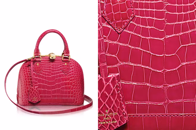 Da cá sấu: Đây vẫn luôn được coi là một trong những chất liệu đặc biệt và có độ bền cao để làm những chiếc túi hàng hiệu xa xỉ. Tuy vậy, nhược điểm của nó là phải thường xuyên bảo dưỡng cẩn thận.