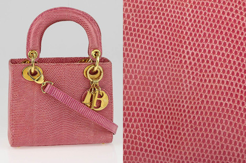 Da thằn lằn: Đây là một trong những chất liệu làm nên các loại túi xa xỉ. Để sản phẩm giữ vẻ thẩm mỹ, người dùng phải bảo quản cẩn thận và thường xuyên để trong tủ chứa chuyên dụng bởi loại da này dễ bị trày xước và khó giữ được độ đàn hồi.