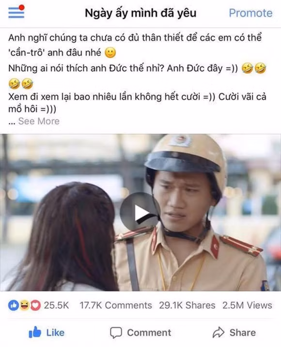 Xuân Nghị - chàng cảnh sát giao thông trong "Ngày ấy mình đã yêu" gây sốt cộng đồng mạng.