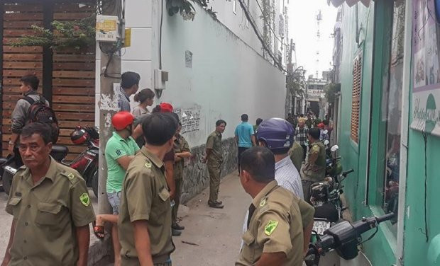 Hiện trường nơi nữ sinh bị đâm chết trong phòng trọ. Ảnh: Văn Dũng/ Vietnammoi.