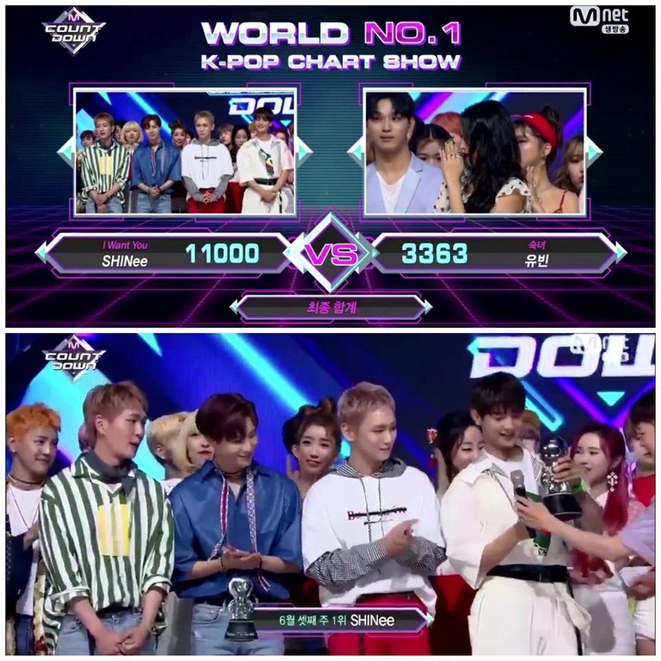 SHINee có chiến thắng đầu tiên với ca khúc "I Want You" trên chương trình âm nhạc M! Countdown.