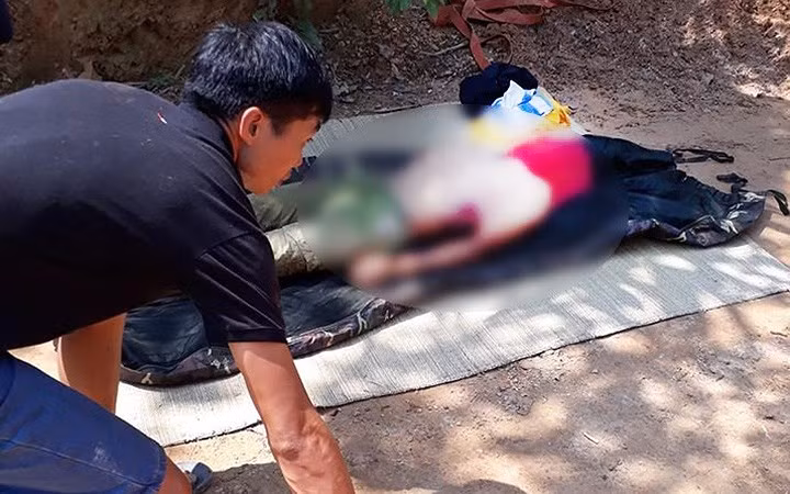 Hiện trường vụ tai nạn thương tâm.