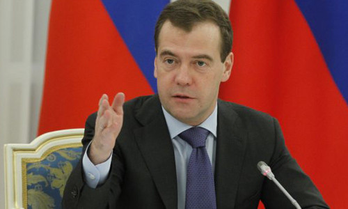 Thủ tướng Nga Dmitry Medvedev.