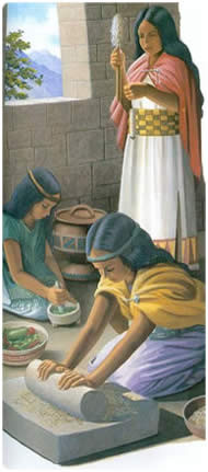 Đối với phụ nữ, họ làm các công việc tại nhà như nấu nướng, may vá quần áo, chăm sóc con cái. Hầu hết phụ nữ đế chế Inca kết hôn khi 12 tuổi.