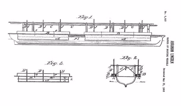 Tổng thống Abraham Lincoln là tổng thống Mỹ đầu tiên có bằng sáng chế mang số hiệu 6.469. Đó là bằng sáng chế cho một thiết bị giúp tàu nổi lên khi đi qua những bãi cát ngầm vào năm 1849.