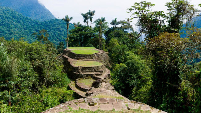 Ciudad Perdida, Colombia: Được mệnh danh là “thành phố lãng quên”, các tàn tích ở thành phố cổ Ciudad Perdida có niên đại khoảng 650 năm, trước cả đế chế Machu Picchu ở Peru.
