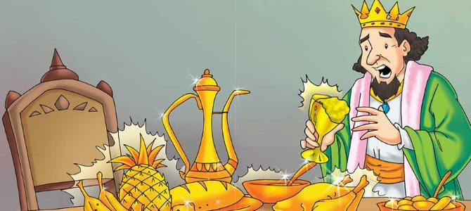 Trước lời thỉnh cầu của vua Midas, thần Dionysus chỉ cho ông hoàng này cách hóa giải phép thuật.