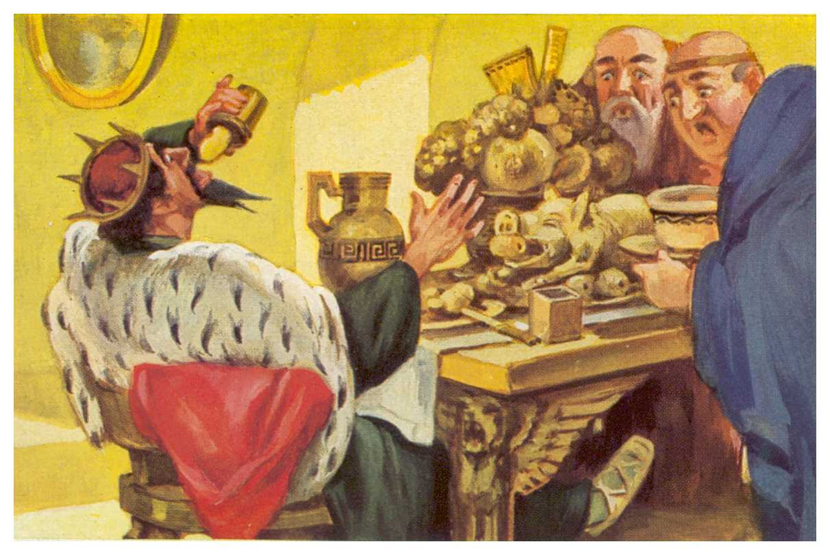 Để đôi tay không biến mọi thứ thành vàng, vua Midas được thần Dionysus chỉ dẫn đến dòng sông Pactolus rồi rửa tay thì mọi việc sẽ trở lại bình thường. Video: Tái hiện trận chiến lịch sử của Hoàng đế Napoleon (nguồn: VTC14)