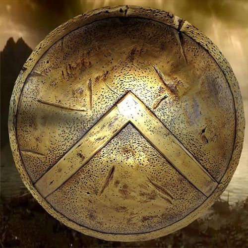 Theo quan niệm của người Sparta, chiếc khiên tượng trưng cho sức mạnh và sự kiên cường.